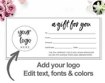 Gift Certificate with Logo