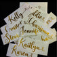 Custom name decals