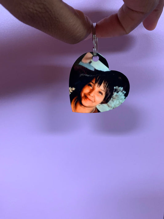 Photo Heart keychain